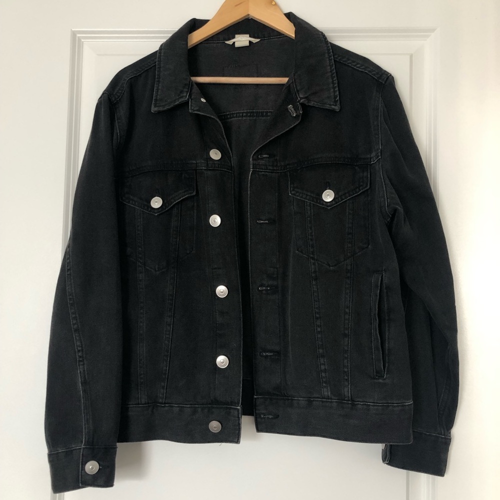 H&M black/grey wash denim jacket